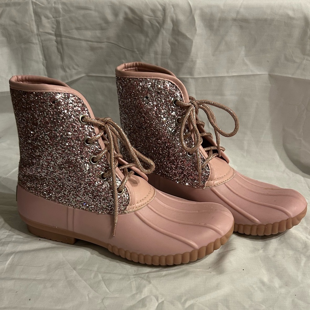 Simply Southern Glitter Pink Women's Boots. Size 7